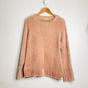 Orvis Women's chenille pullover sweater in a pink or coral color. SZ L. G33